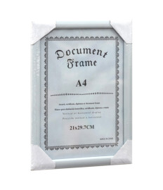 Ramă foto A4, plastic, albă